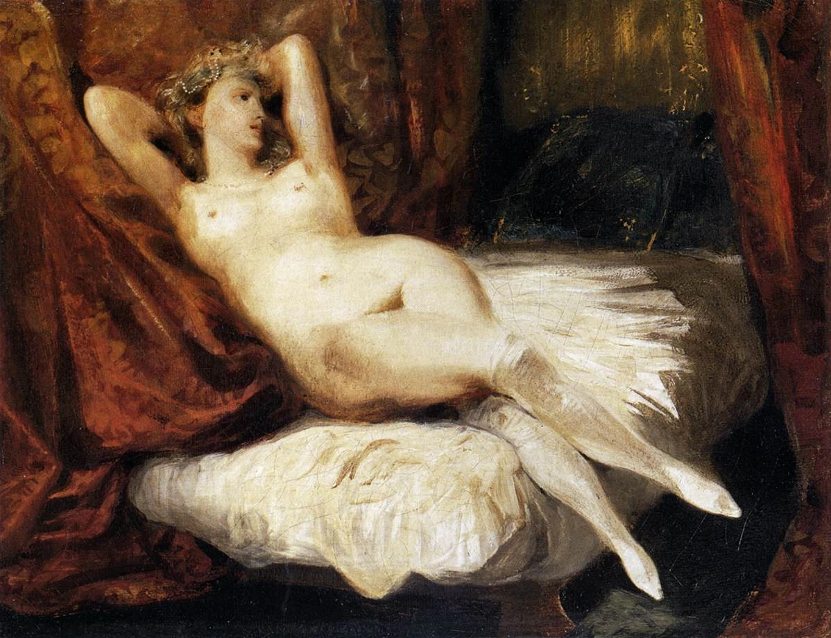 Nudo femminile sdraiato su un divano - Museo del Louvre, Parigi